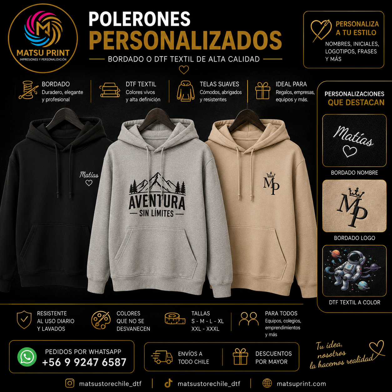 POLERONES PERSONALIZADOS