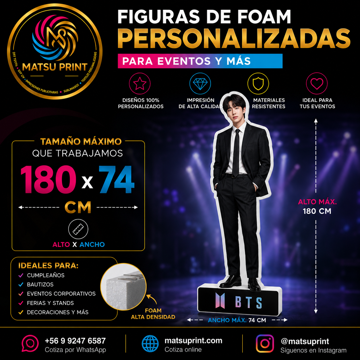 Foam 5mm Recortado a Medida — Figuras Mate, Maquetas y Eventos